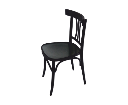 Kaffeehausstuhl "Wien schwarz" gerade Rückenlehne